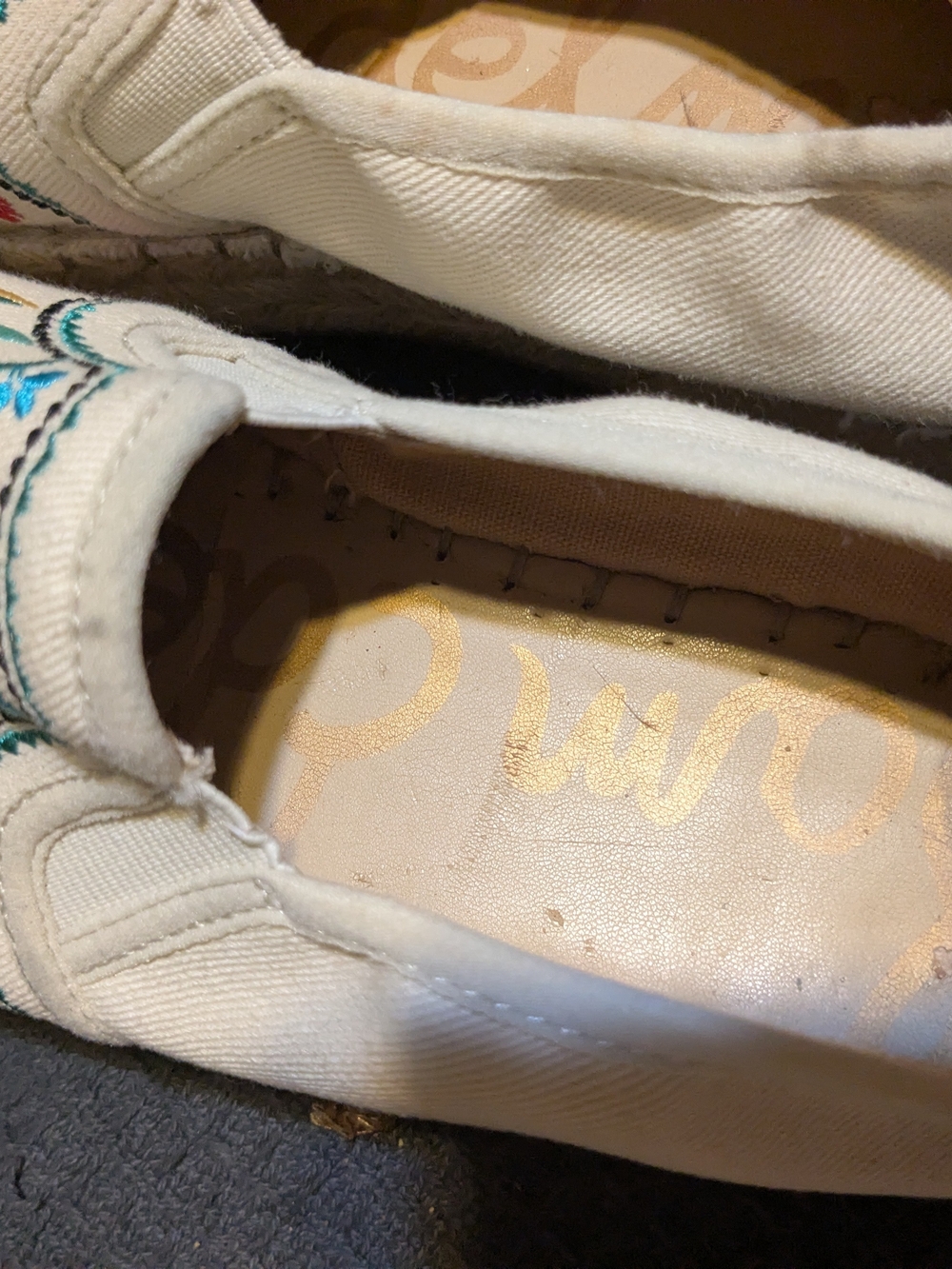 Sam Edelman Embroidered Carrin Espadrilles 8 Anthropologie Cream - Picture 3 of 7